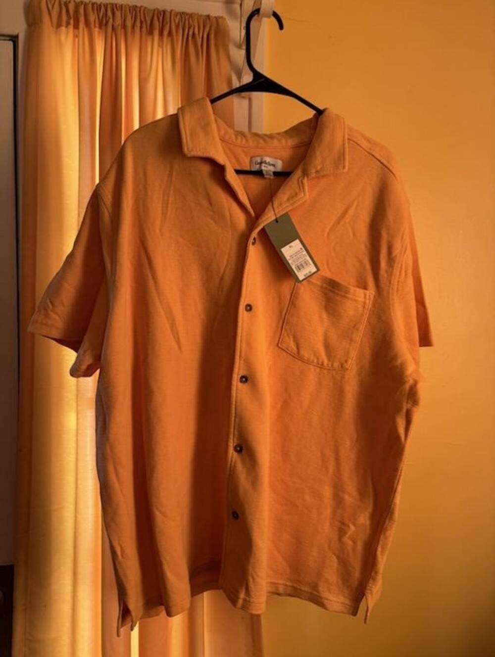 Goodfellow & Co Yellow Gold Short-Sleeve Button-Down Shirt